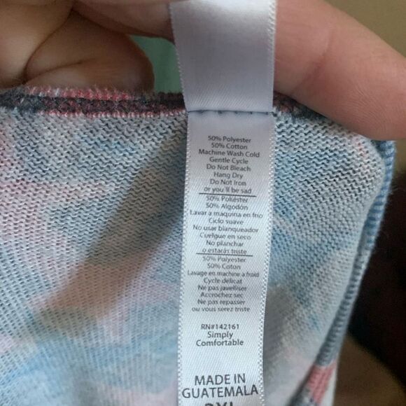 Lularoe Americana scoop neck stars 3x flowy long sleeve tee - Picture 4 of 4